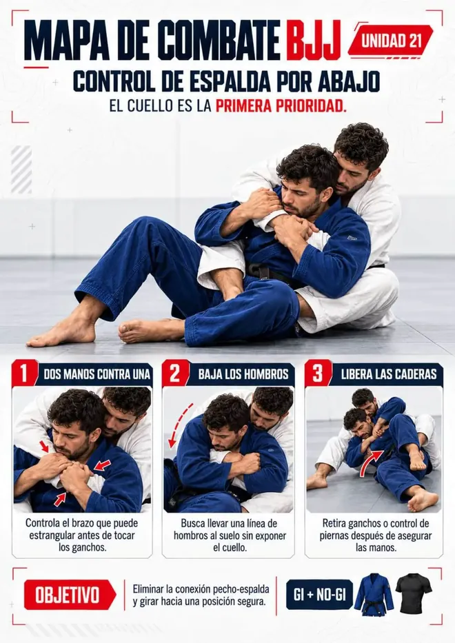 Ficha de control de espalda por abajo: el cuello es la primera prioridad